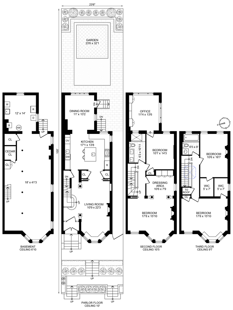 Floorplan for 907 Hudson Street