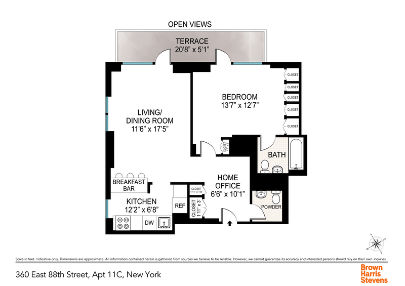 Floorplan for 360 East 88th Street, 11C