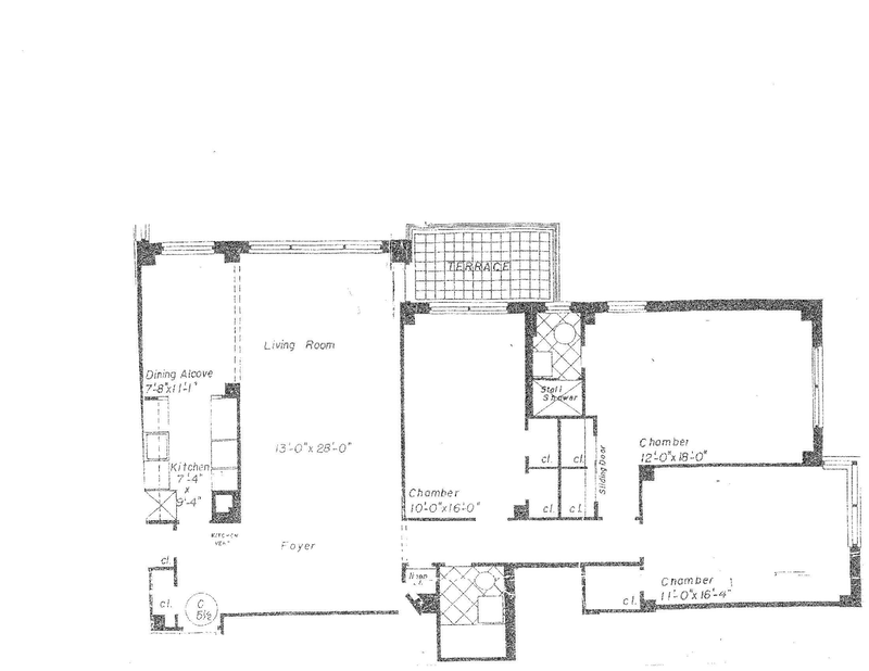 Floorplan for 3515 Henry Hudson Parkway, 2C