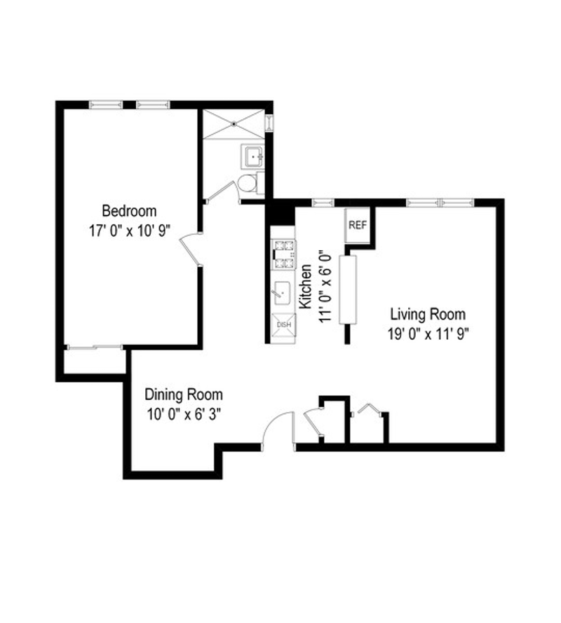 Floorplan for 72 -11 110th Street, 5C