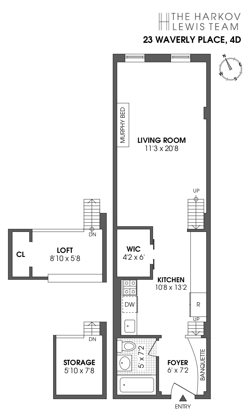 Floorplan for 23 Waverly Place, 4D