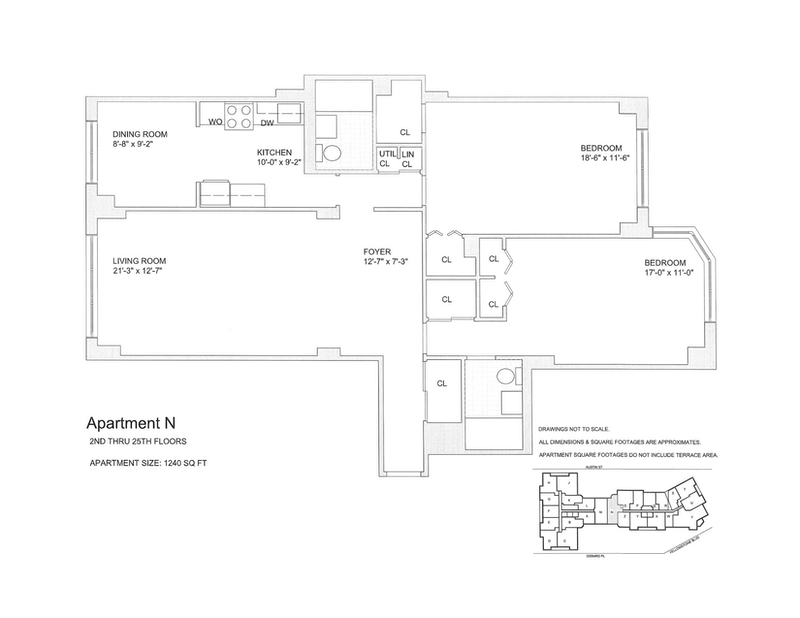 Floorplan for 70 -25 Yellowstone Blvd, 3N