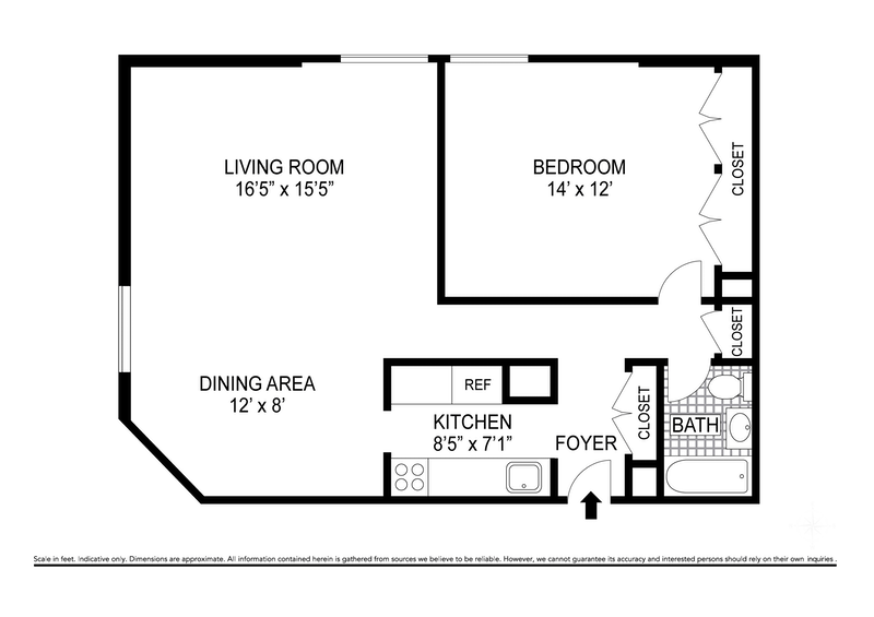 Floorplan for 1601 Third Avenue, 32CW