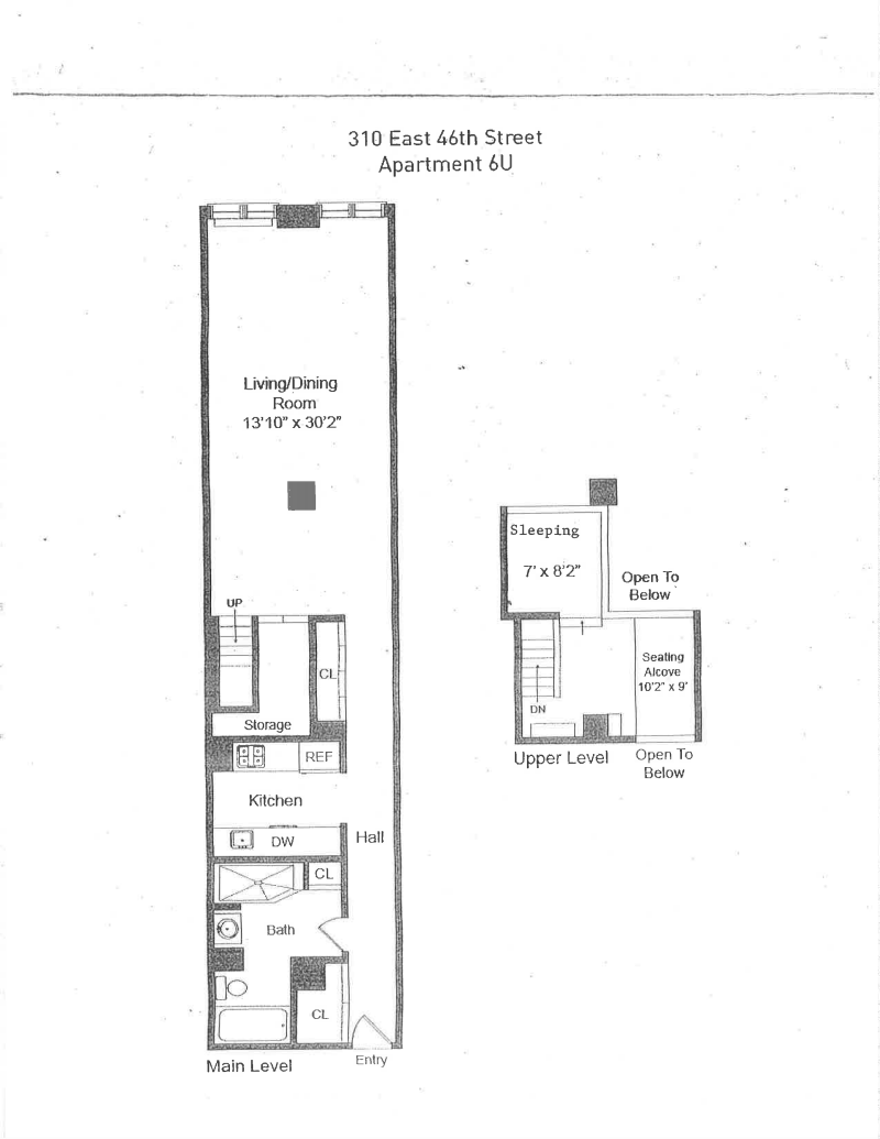 Floorplan for 310 East 46th Street, 6U