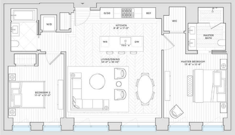 Floorplan for 40 Bleecker Street, 4C