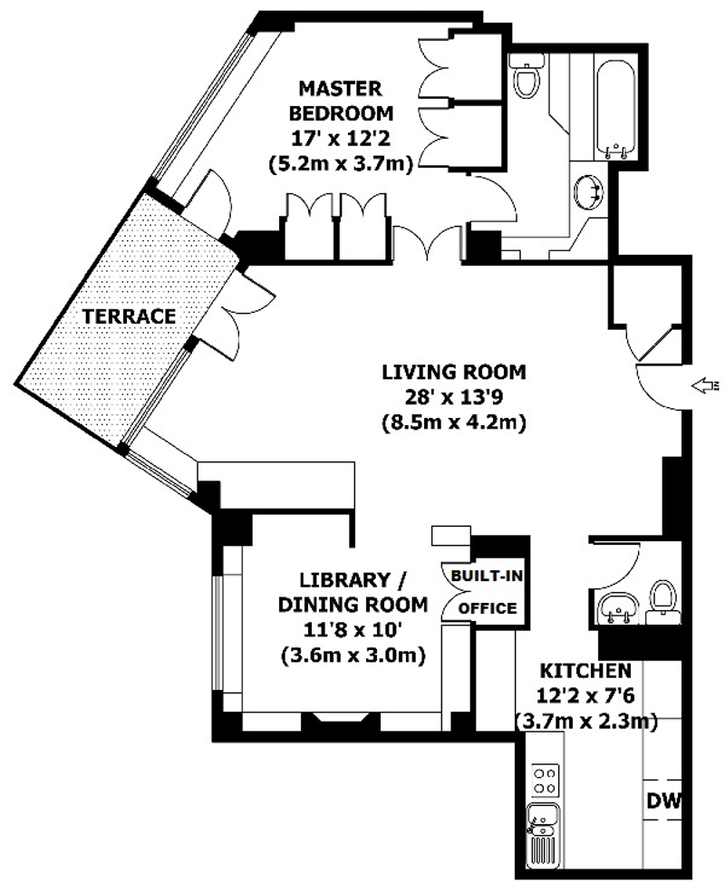 Floorplan for 60 Sutton Place South, 7EN