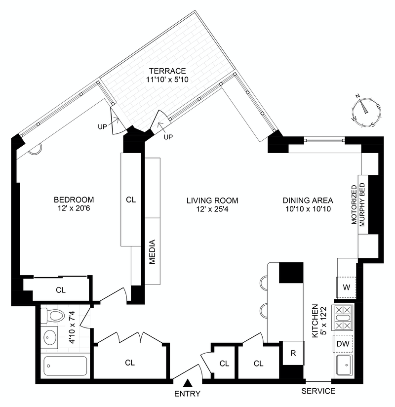 Floorplan for 60 Sutton Place South, 4GS