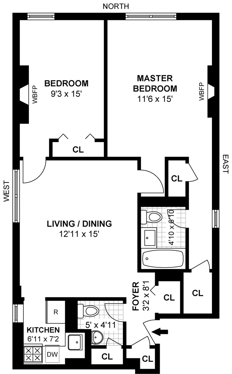 Floorplan for 135 Amity Street, 2BC