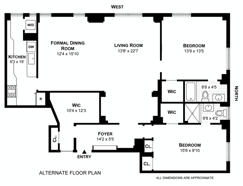 Floorplan for 260 West End Avenue, 15A