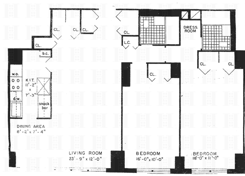 Floorplan for 555 Kappock Street, 19H