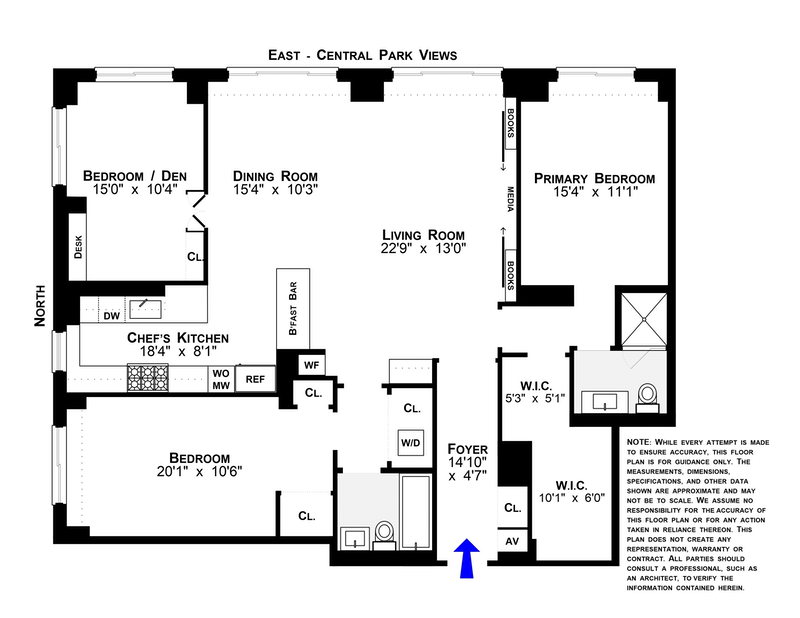 Floorplan for 30 West 63rd Street, 26PR