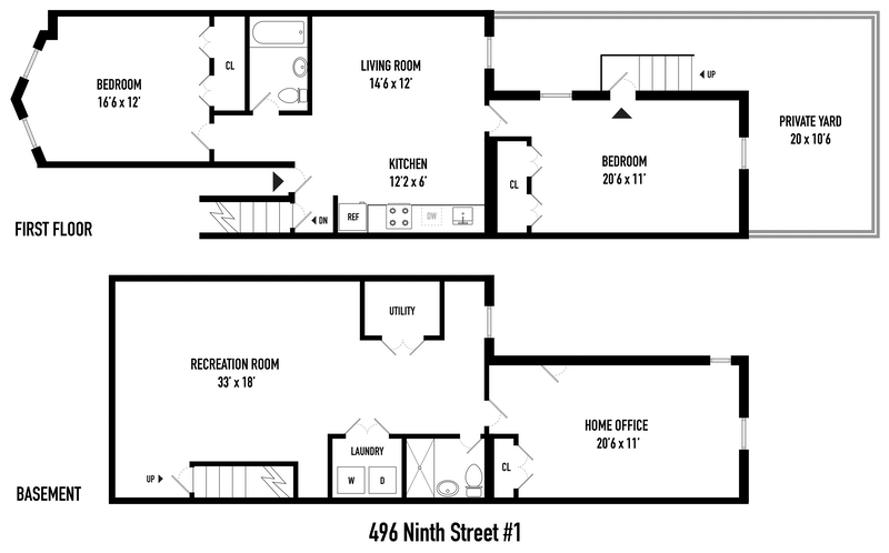 Floorplan for 496 9th Street, 1