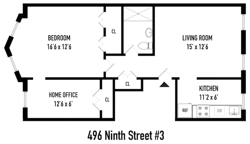 Floorplan for 496 9th Street, 3
