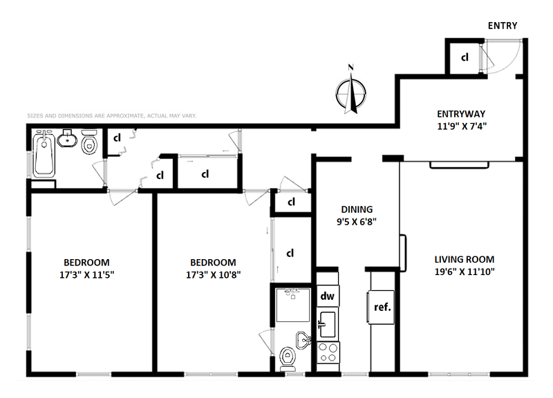 Floorplan for 76 -36 113th St, 3T