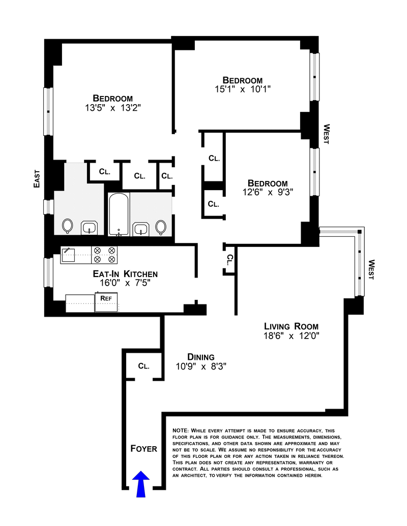 Floorplan for 575 Grand Street