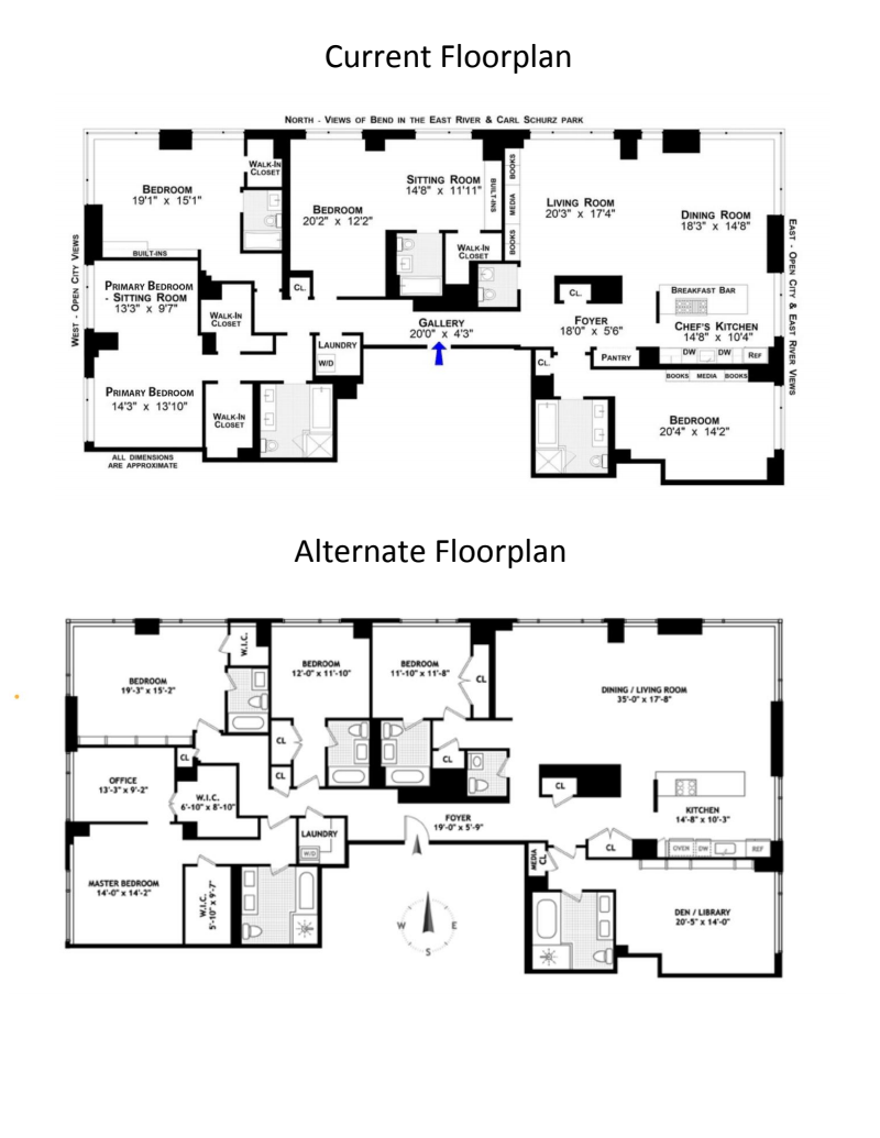 Floorplan for 450 East 83rd Street, 17AB