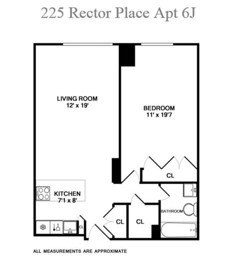Floorplan for 225 Rector Place, 6J