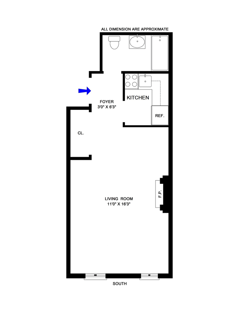 Floorplan for 437 West 48th Street, 3D