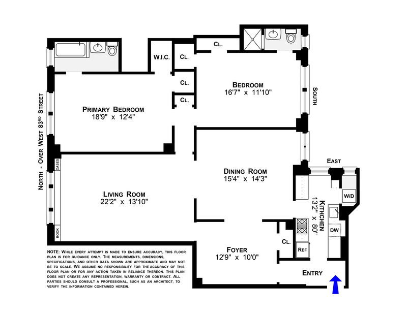Floorplan for 470 West End Avenue, 7C
