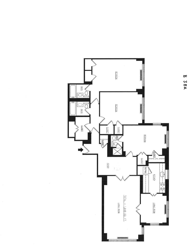 Floorplan for 57th/5th Huge  3 Bedroom