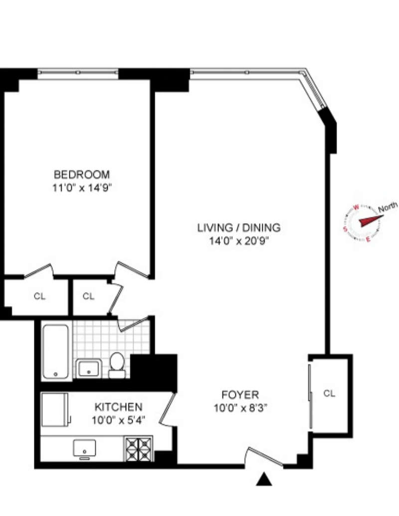 Floorplan for 305 East 72nd Street, 5F