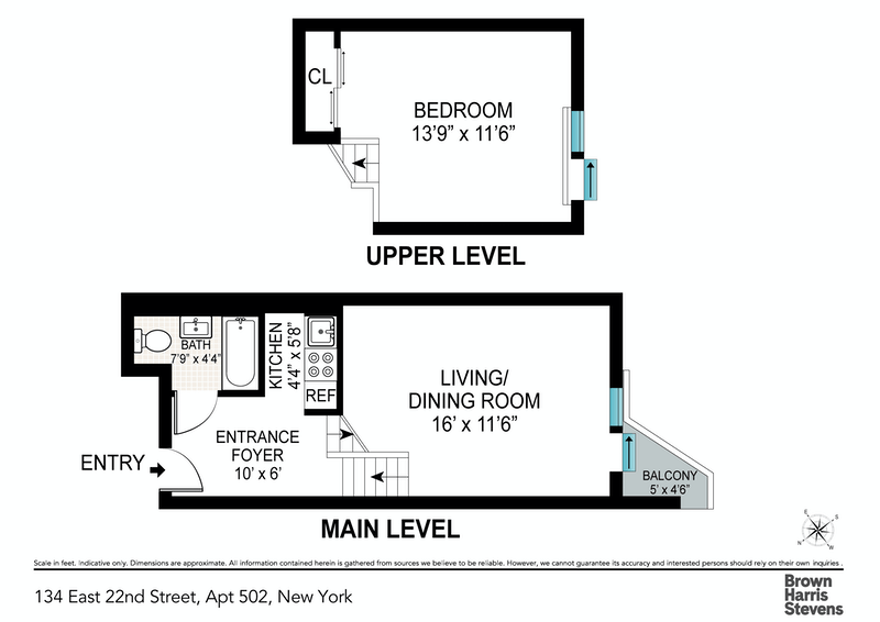 Floorplan for 134 East 22nd Street