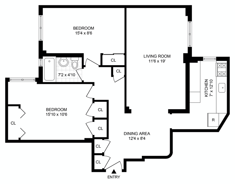 Floorplan for 9040 Fort Hamilton Pkwy, 1E
