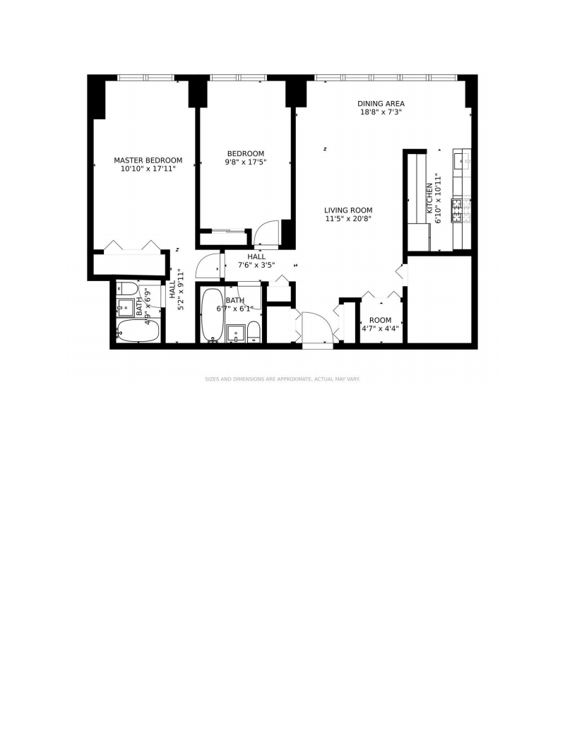 Floorplan for 555 Kappock Street, 9H
