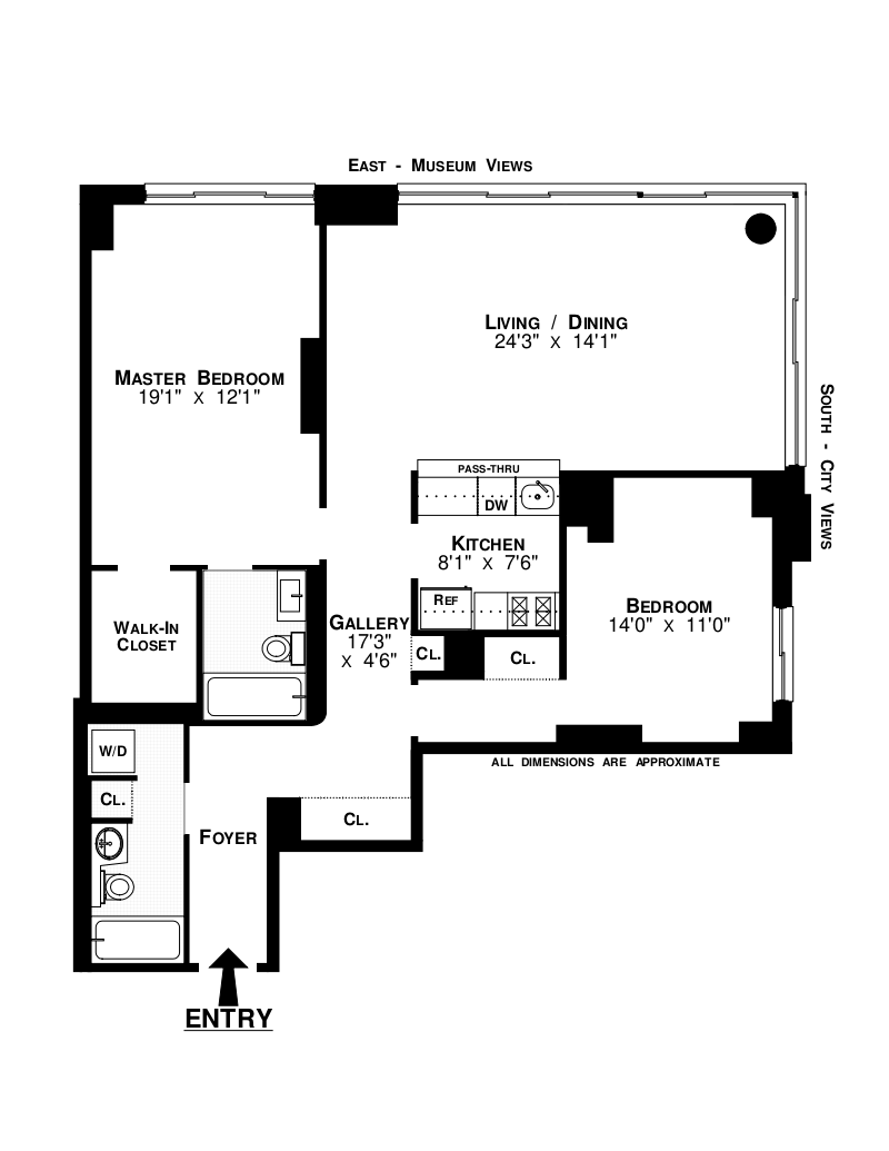 Floorplan for 101 West 79th Street, 2D