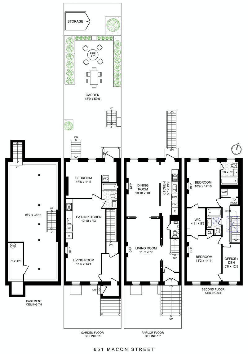Floorplan for 651 Macon Street