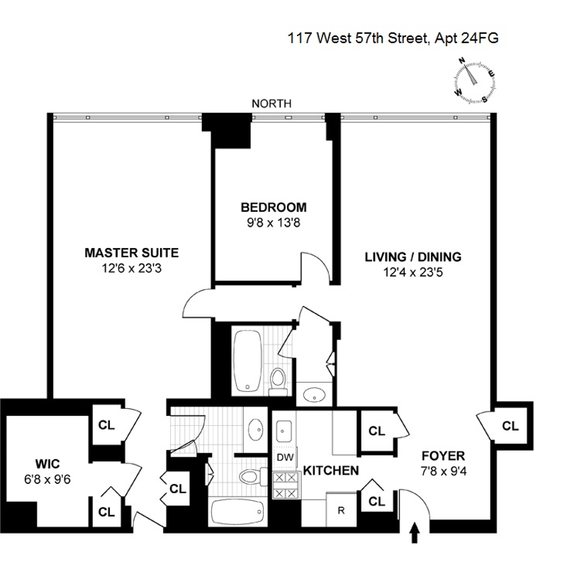 Floorplan for 117 East 57th Street, 24FG