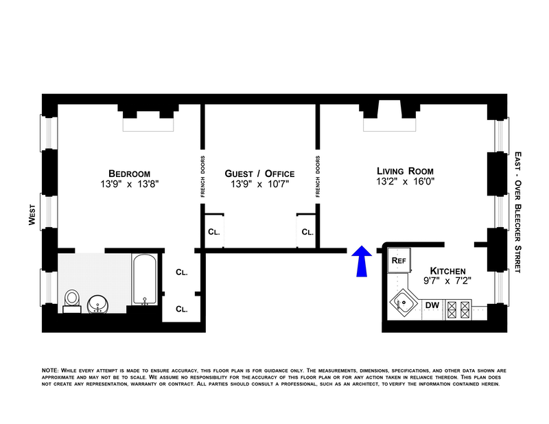 Floorplan for 372 Bleecker Street