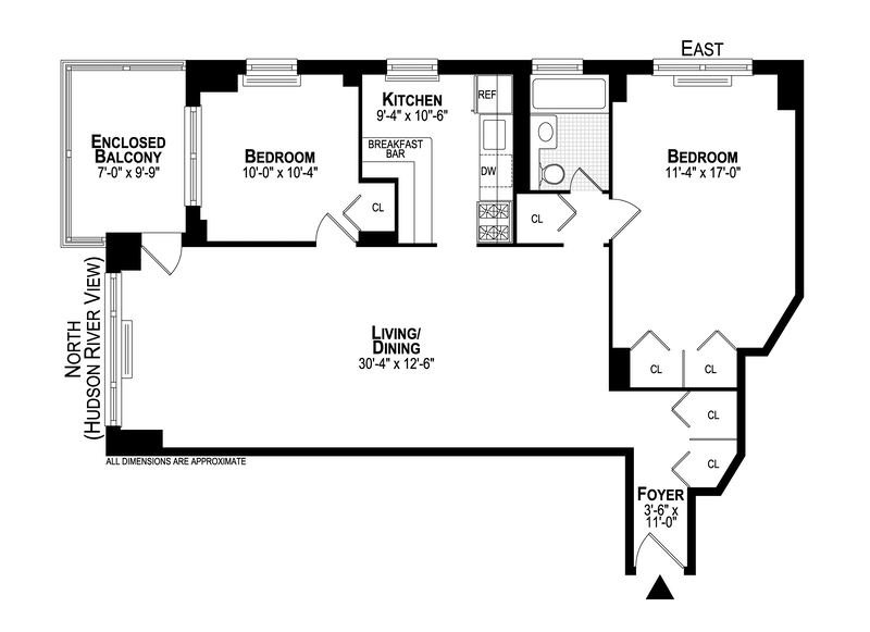 Floorplan for 2621 Palisade Avenue, 17H