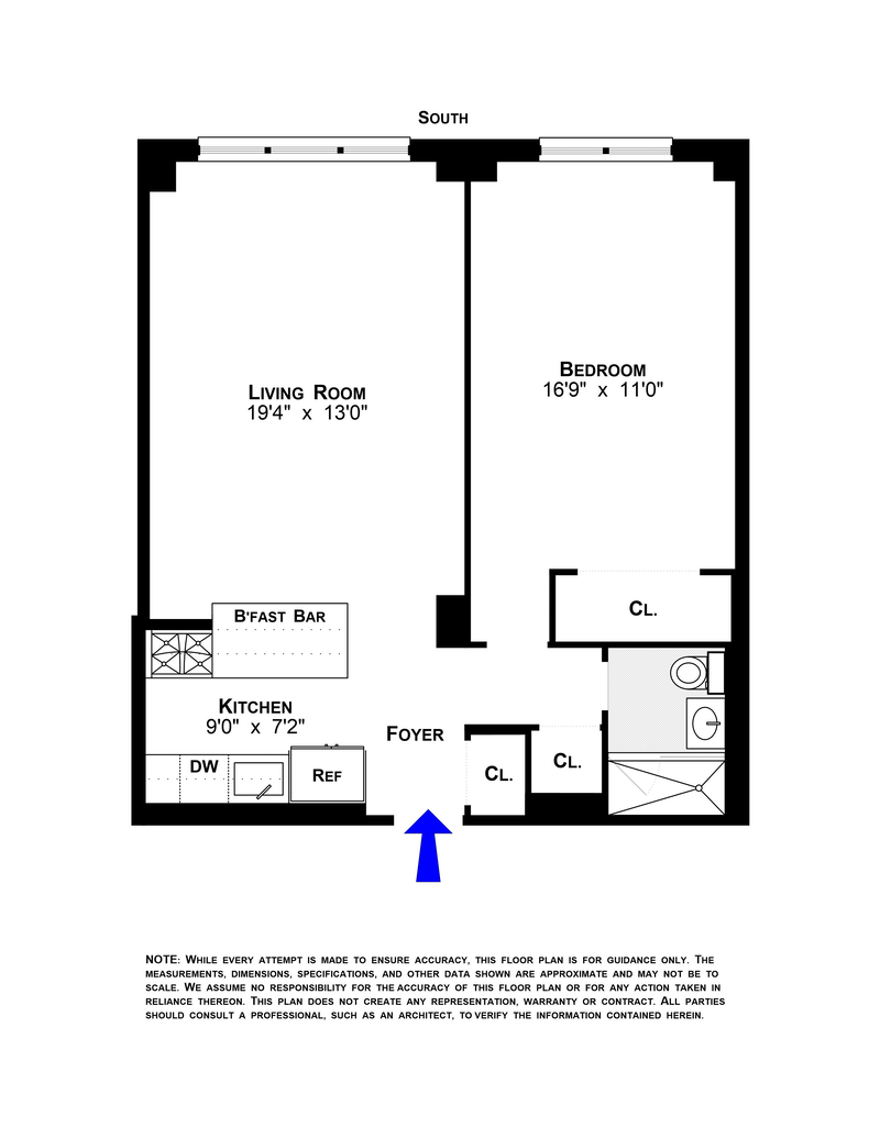 Floorplan for 345 West 58th Street