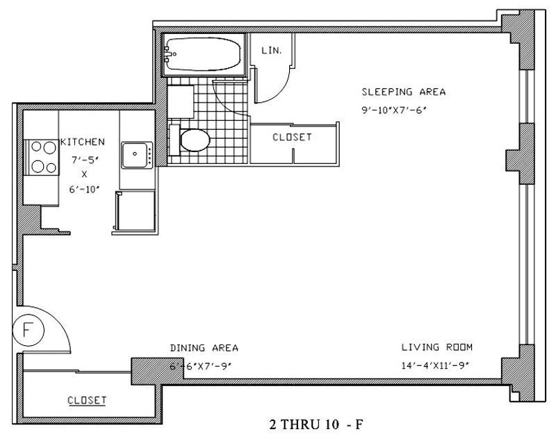 Floorplan for 125 East 87th Street, 10F