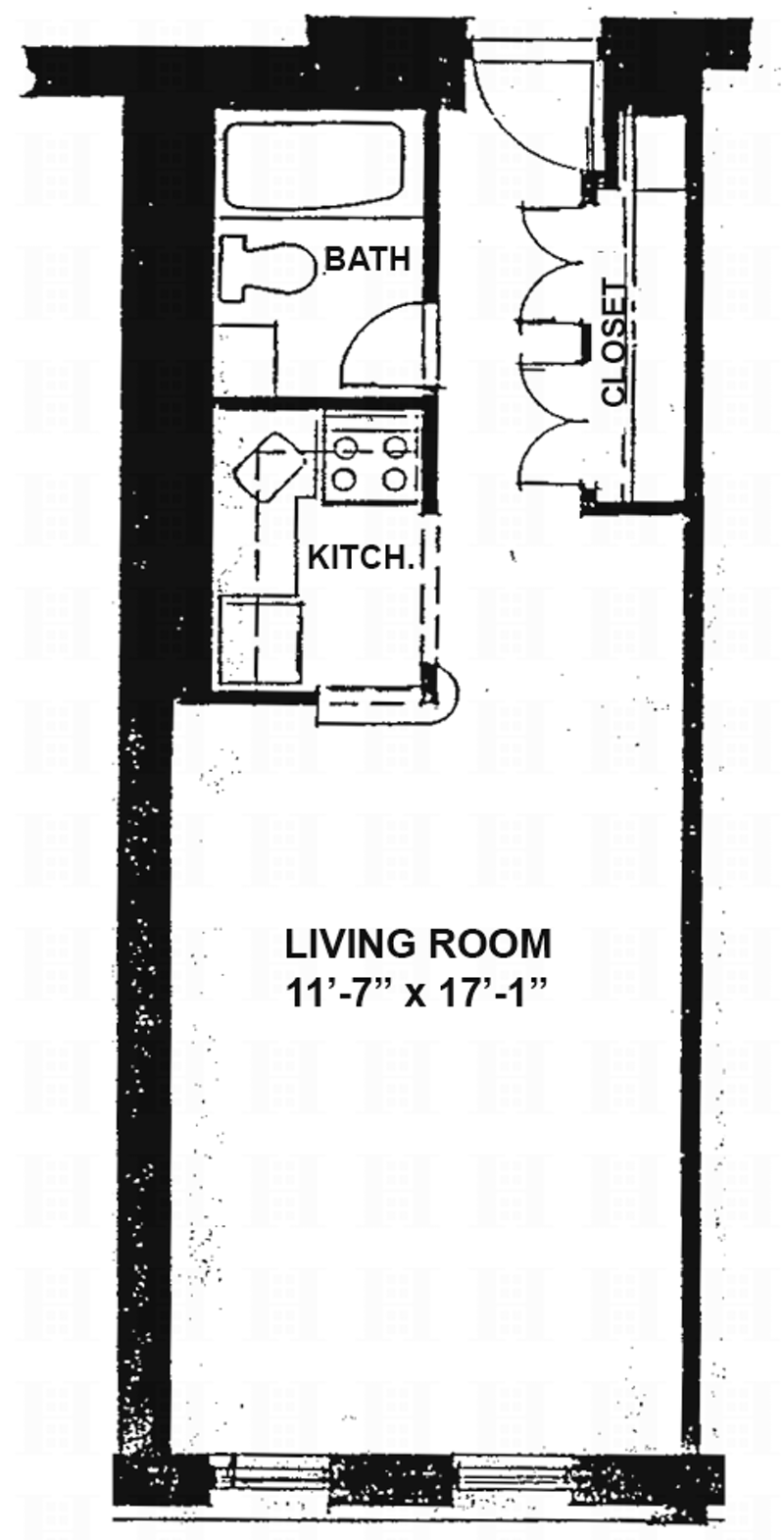 Floorplan for 186 West 80th Street, 7G