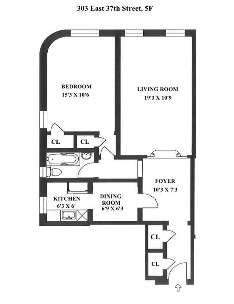 Floorplan for 303 East 37th Street