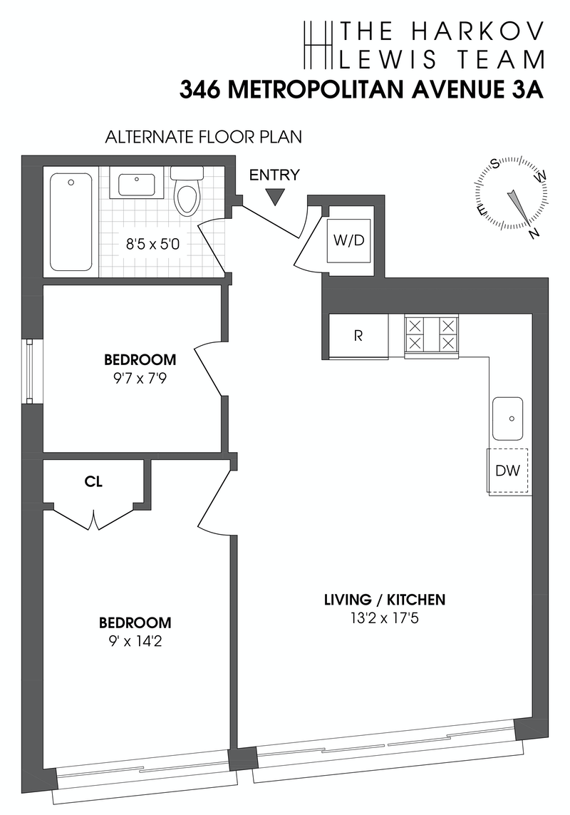 Floorplan for 346 Metropolitan Avenue, 3A