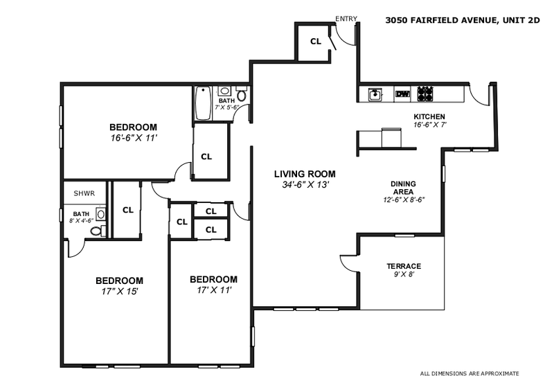 Floorplan for 3050 Fairfield Avenue