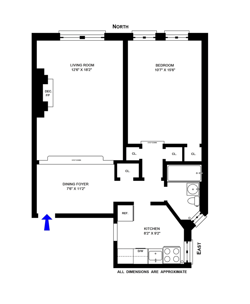Floorplan for 530 East 88th Street, 4B