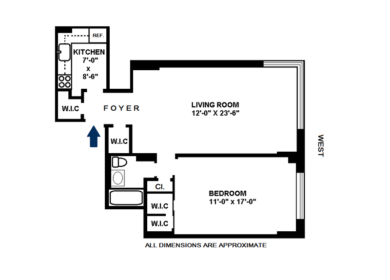 Floorplan for 200 East 15th Street, 4G