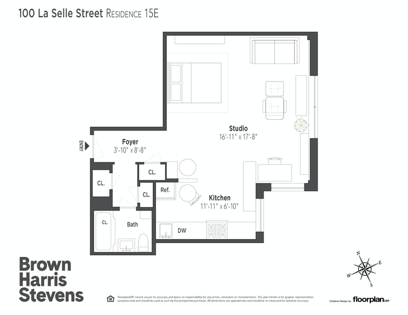 Floorplan for 100 La Salle Street, 15E
