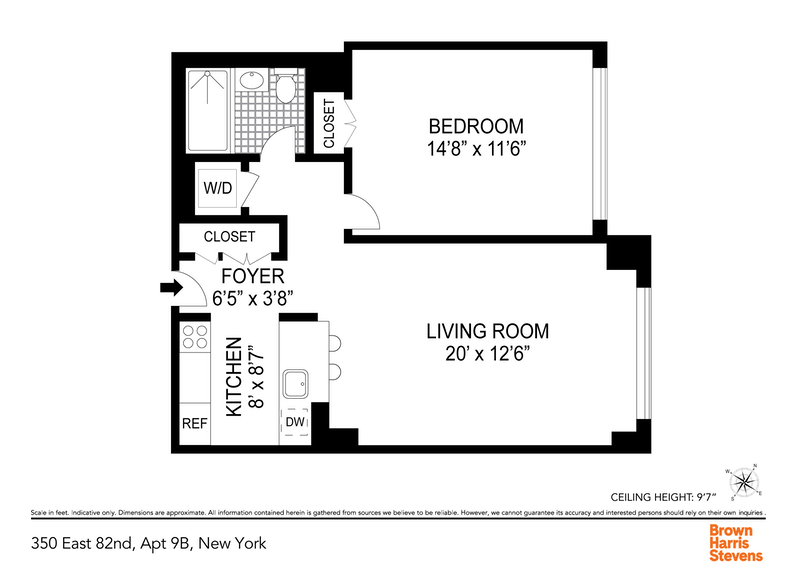 Floorplan for 350 East 82nd Street, 9B