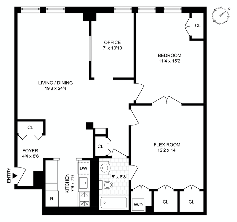 Floorplan for 11 Sterling Place, 4G
