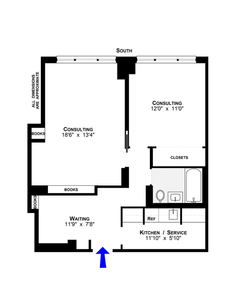 Floorplan for 15 West 72nd Street, 1P