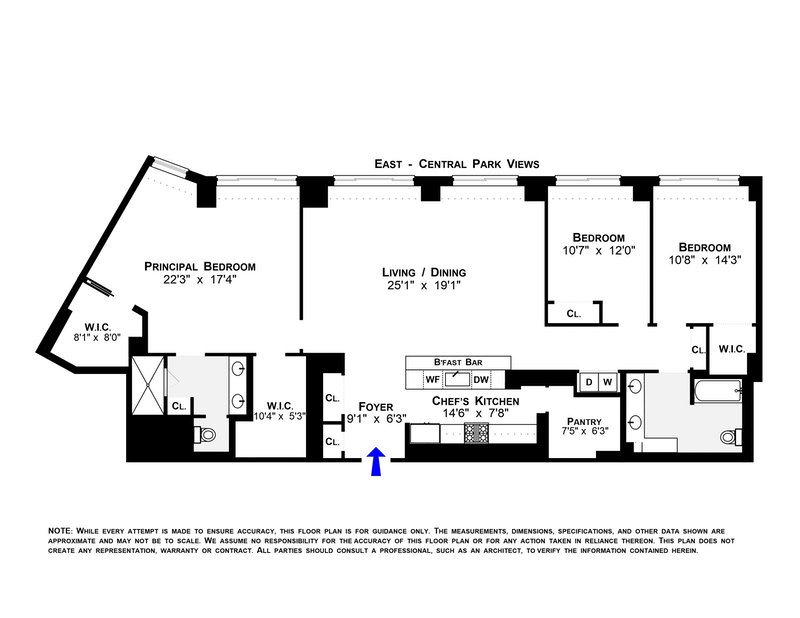 Floorplan for 30 West 63rd Street, 26STU
