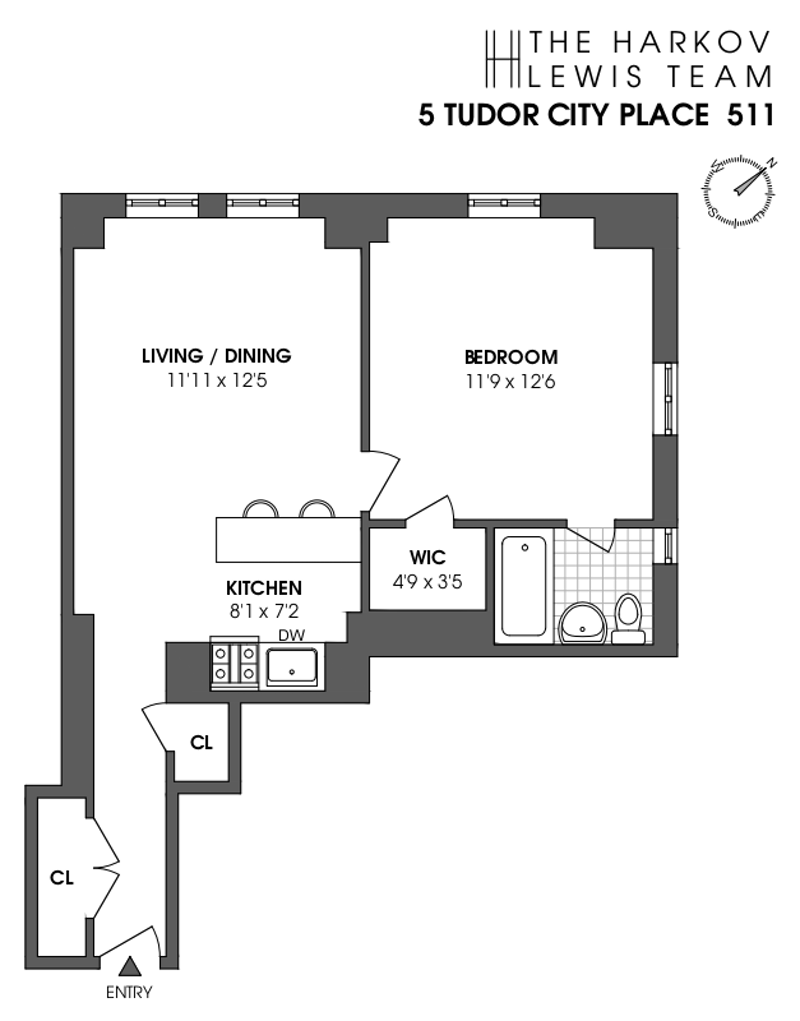 Floorplan for 5 Tudor City Place, 511