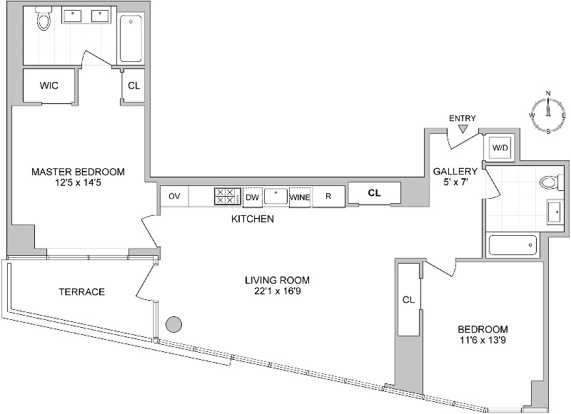 Floorplan for 21 India Street, 35E