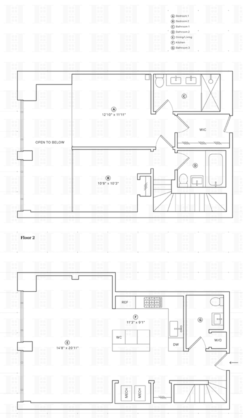 Floorplan for 51 Jay Street, 1B