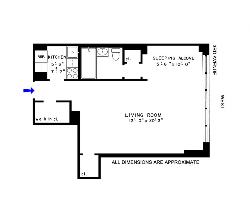 Floorplan for 200 East 15th Street, 4F